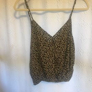 Garage Floral Crop Tank Top Medium